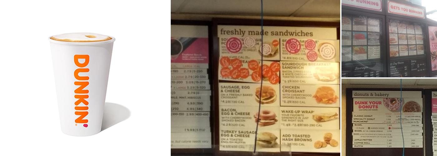 Dunkin' Menu