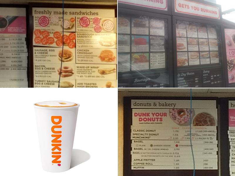 Dunkin' Menu