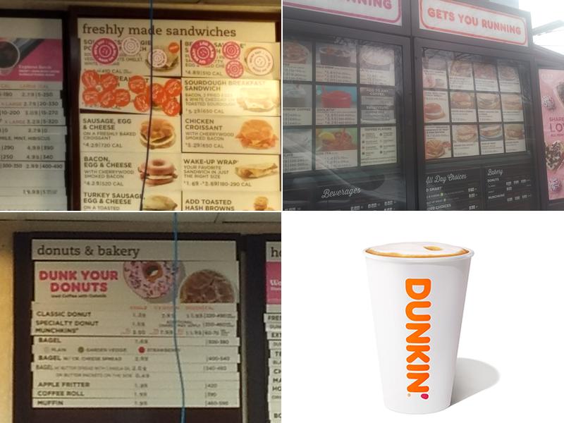 Dunkin' Menu