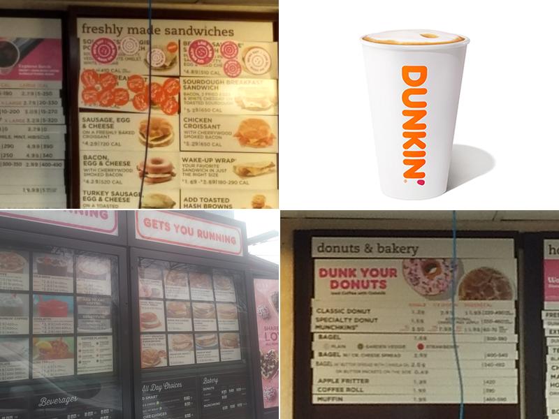 Dunkin' Menu