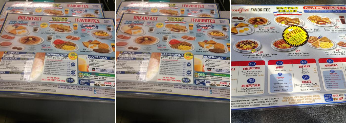 Waffle House Menu