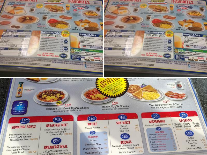 Waffle House Menu