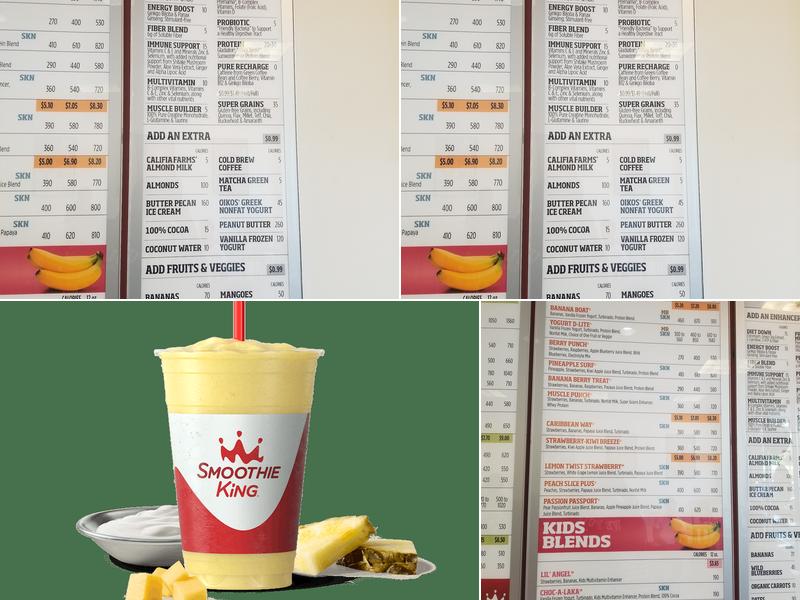 Smoothie King Menu