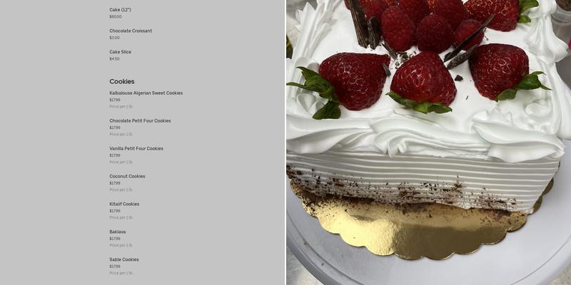 Gourmand Croquant Bakery Menu