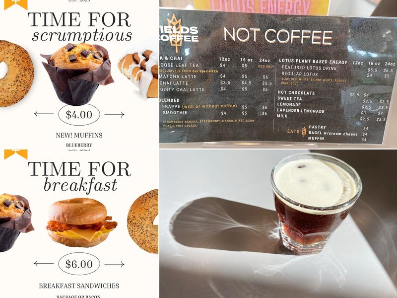 Fields Coffee Menu