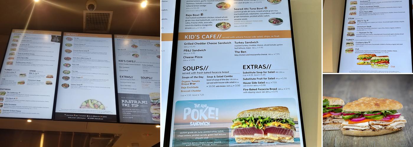 Urbane Cafe Menu