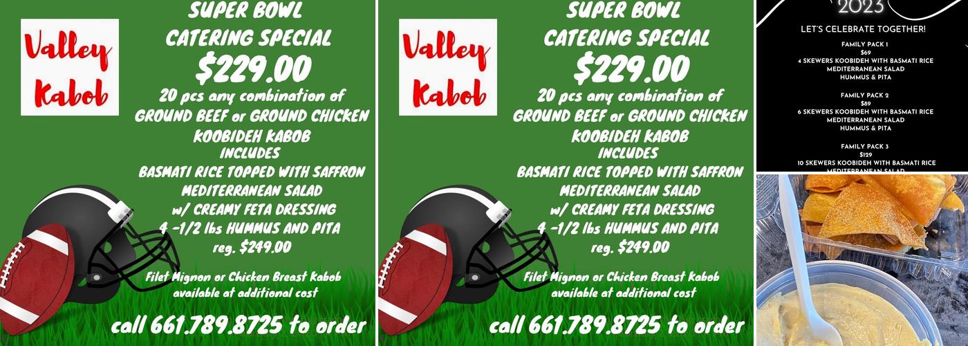 Valley Kabob Menu