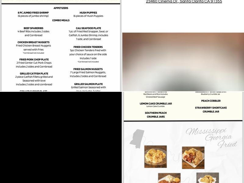 Mississippi-Georgia Fried Menu