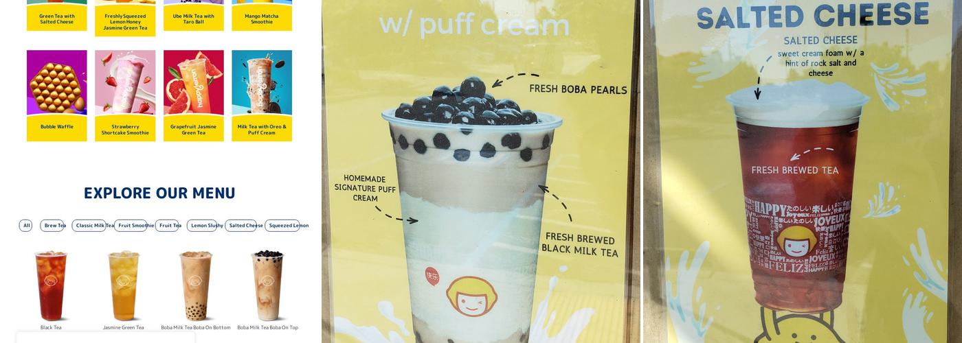Happy Lemon Menu