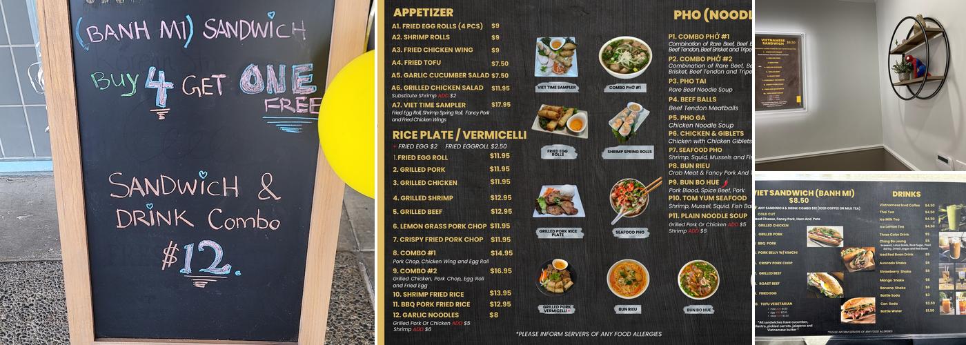 Viet Time Menu