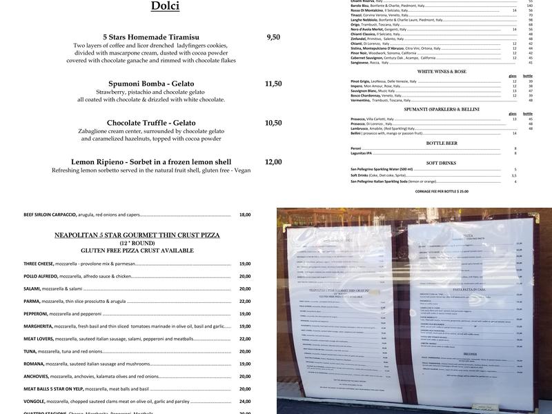 Luisa's Restaurant Wine Bar Since 1959 On Guerrero Menu