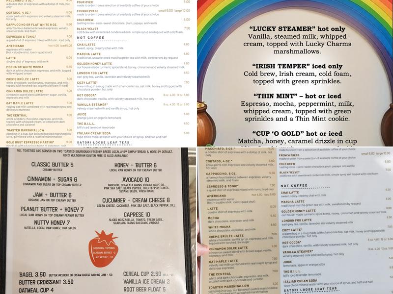 Central Coffee Co. Menu