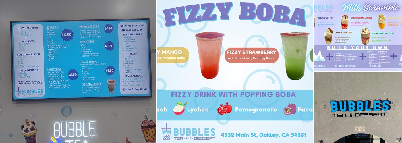 Bubbles Tea & Dessert Menu