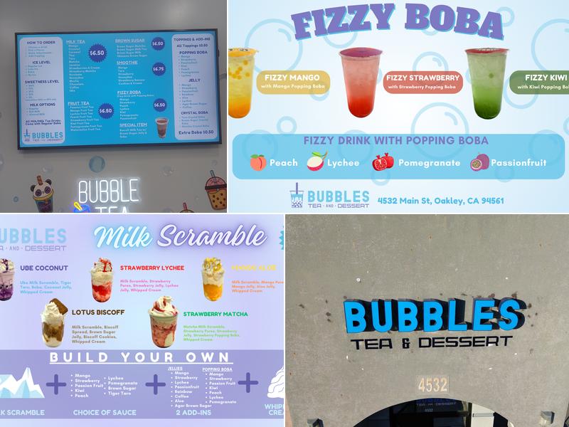 Bubbles Tea & Dessert Menu