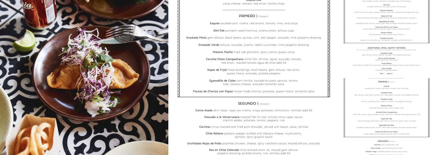 Flores Emeryville Menu