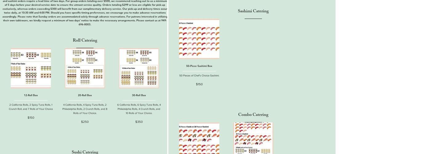 HaruSeki Sushi & More Menu