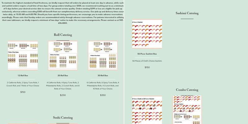 HaruSeki Sushi & More Menu