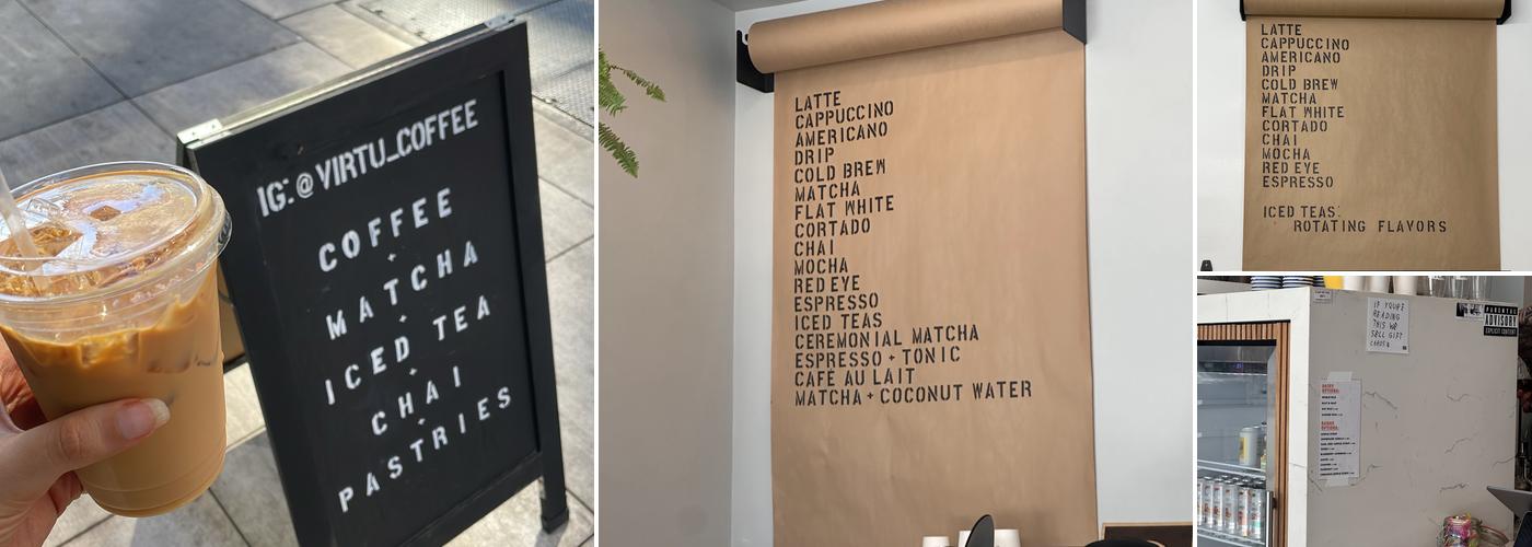 Virtu Coffee Menu