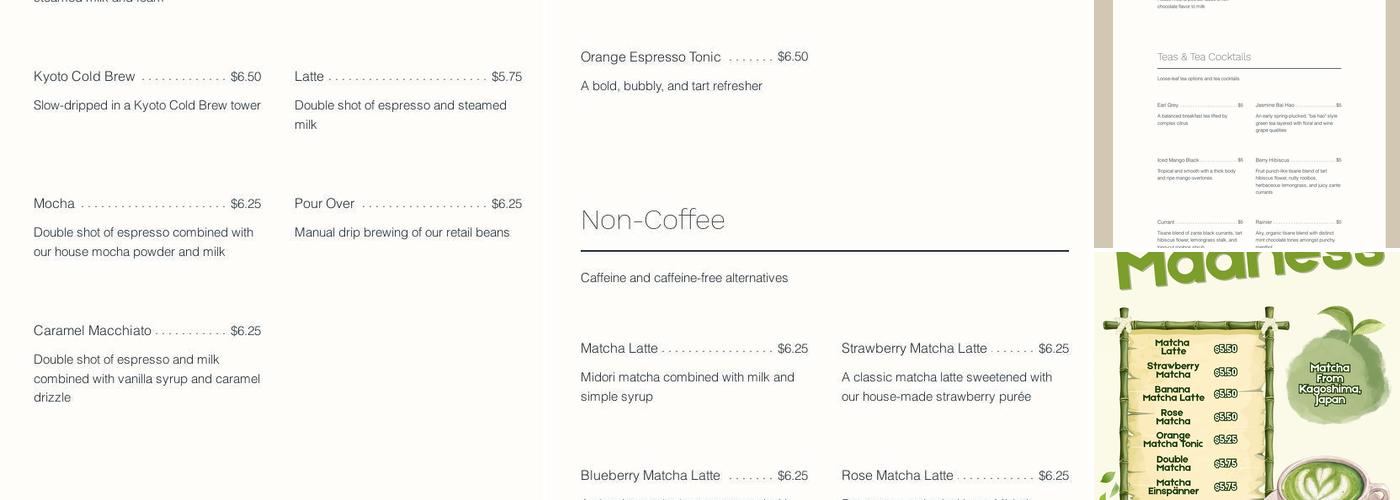 The Mugs - Irvine Menu