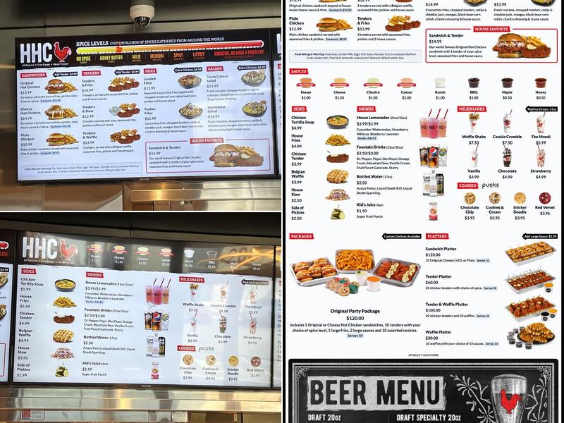 Houston TX Hot Chicken Menu