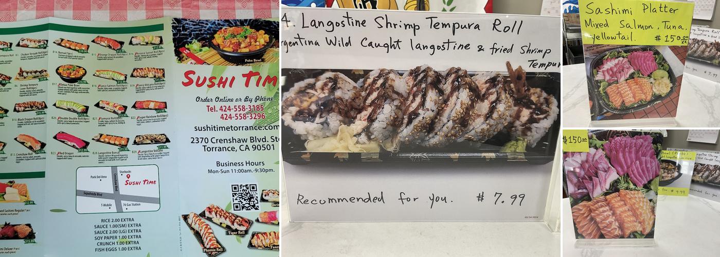 Sushi Time Menu