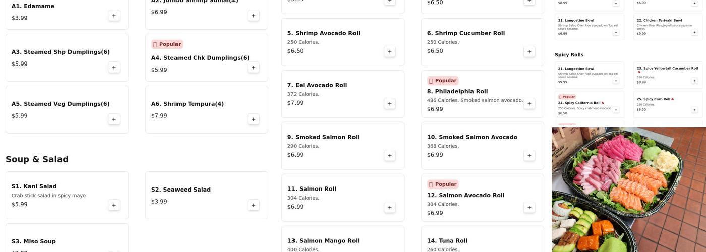 Sushi Time Menu