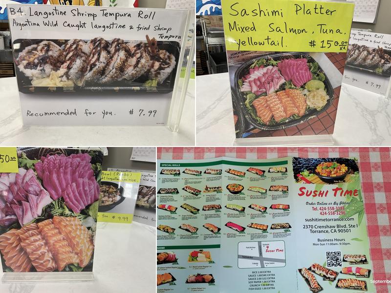 Sushi Time Menu