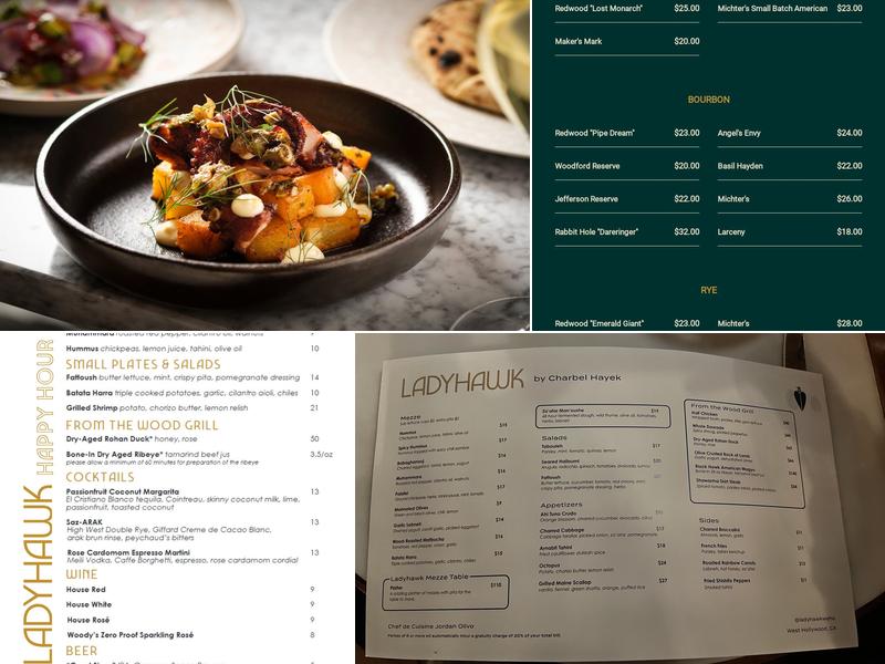 Ladyhawk Menu