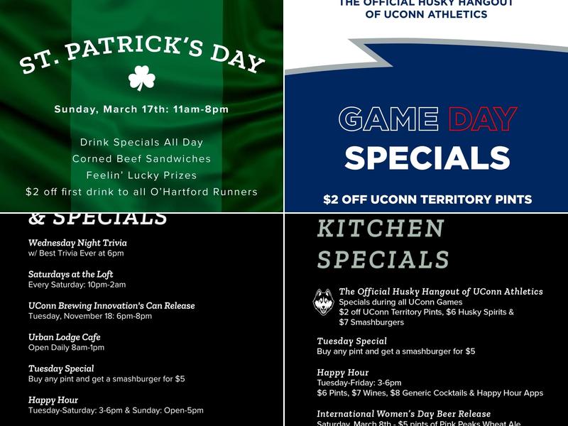 Urban Lodge Brewing - Pratt Street Menu