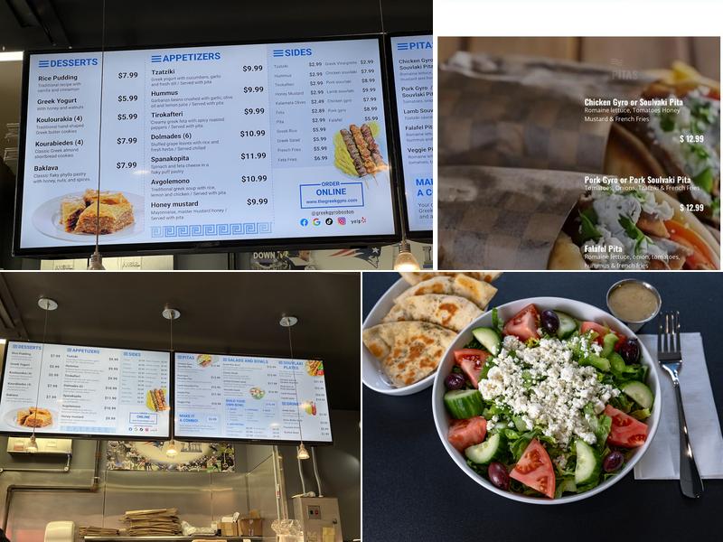 The Greek Gyro Menu