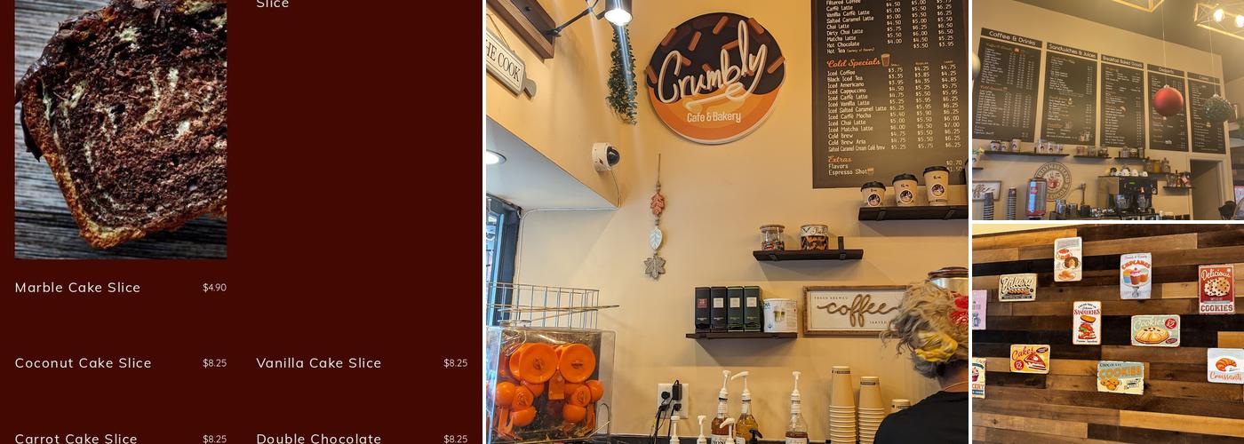 Crumbly Cafe & Bakery Menu