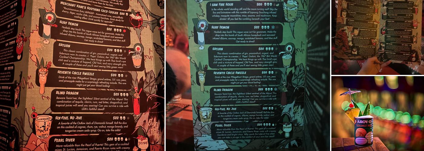 Paradise Lost Menu