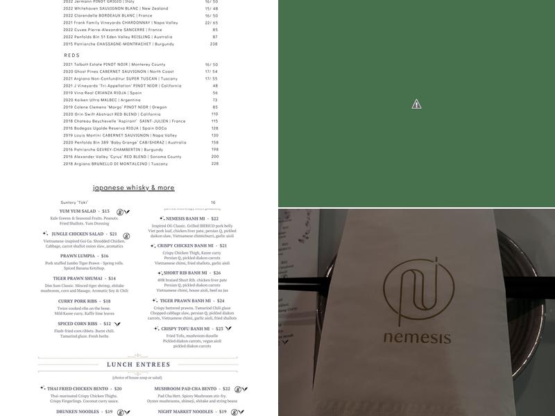Nemesis Menu