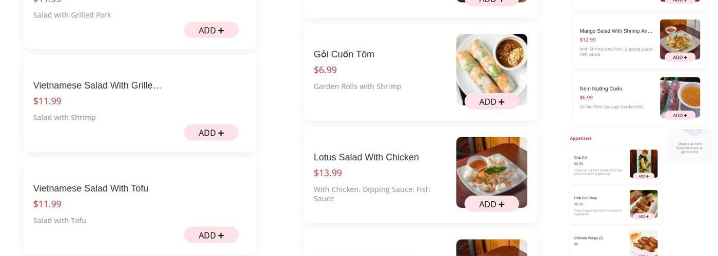 SaiGon Noodle Kitchen Menu