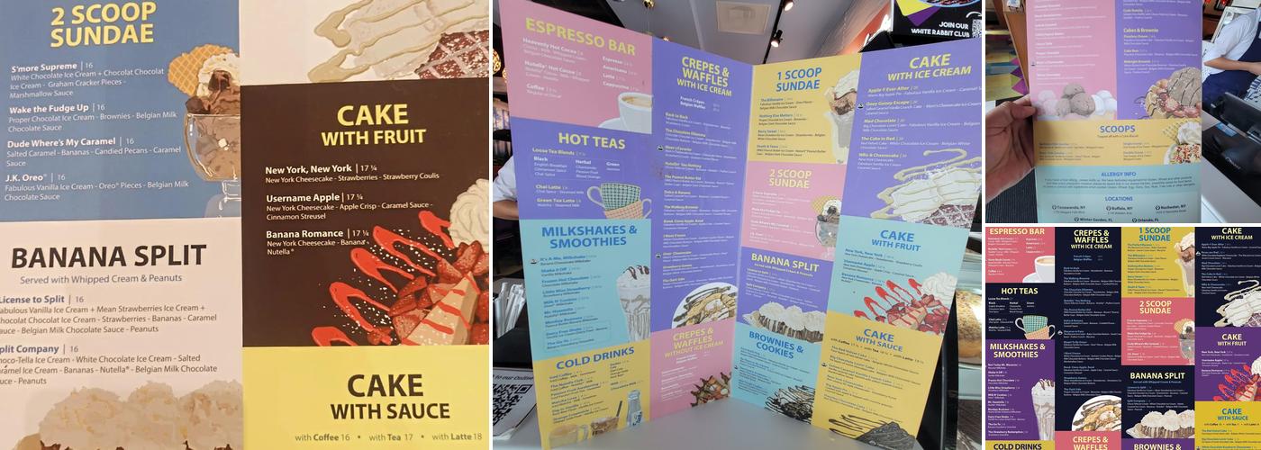 White Rabbit Dessert Experience Menu