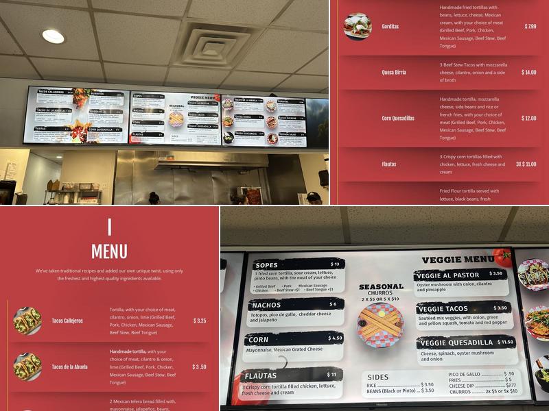 Tacos Al Pastor Menu