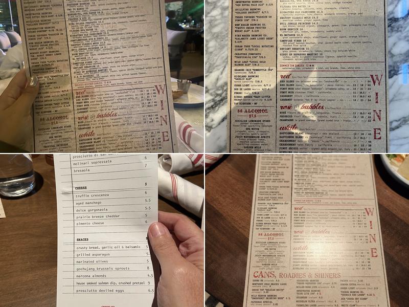 Culinary Dropout Menu