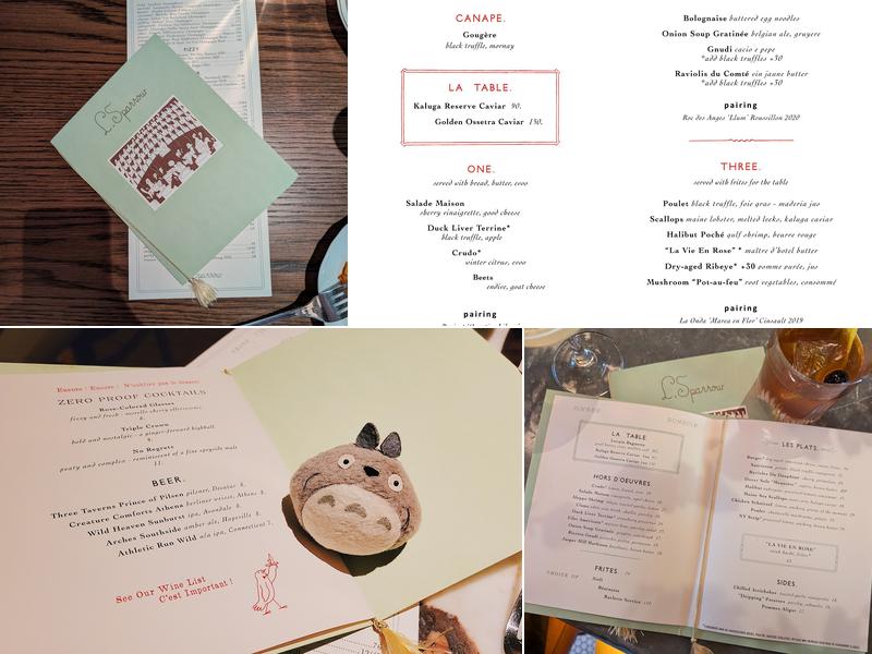 Little Sparrow Menu