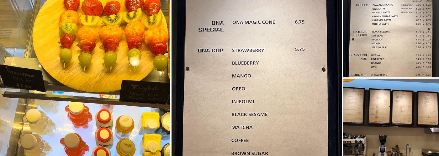 Onaona Cafe Menu