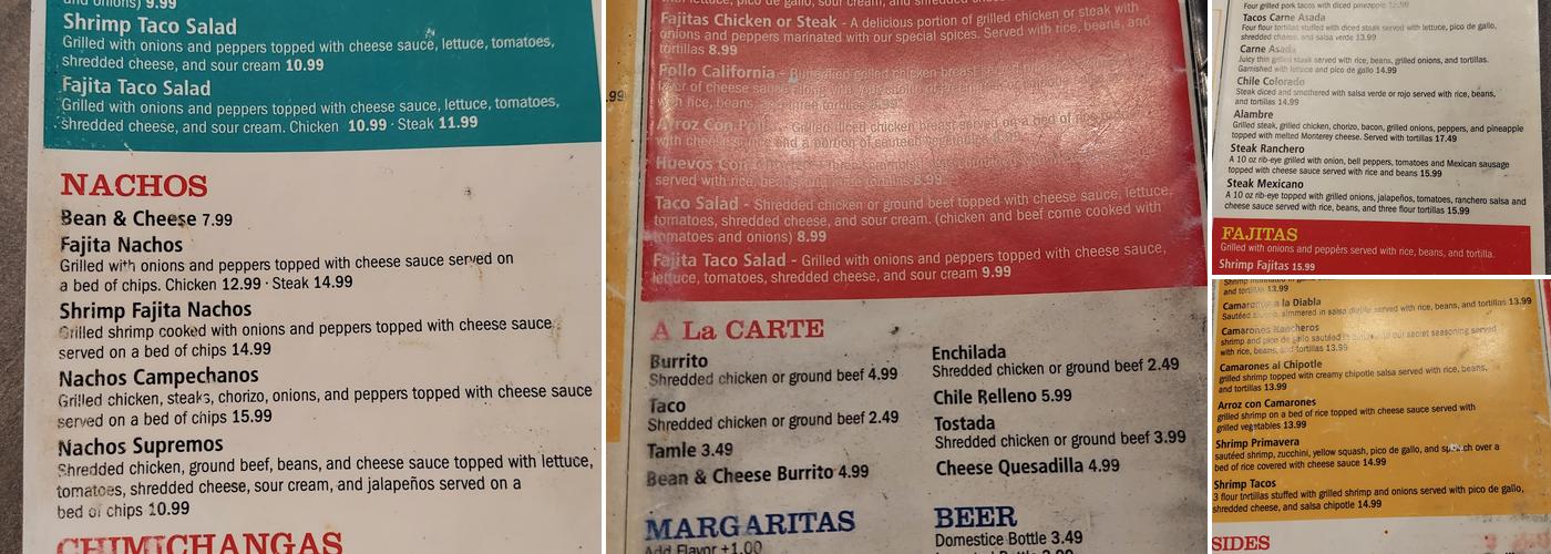 El Mayor Menu