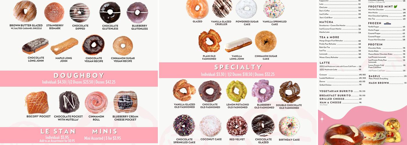 Stan's Donuts & Coffee Menu