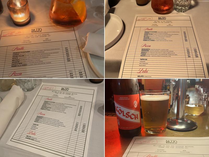 Razzo Menu