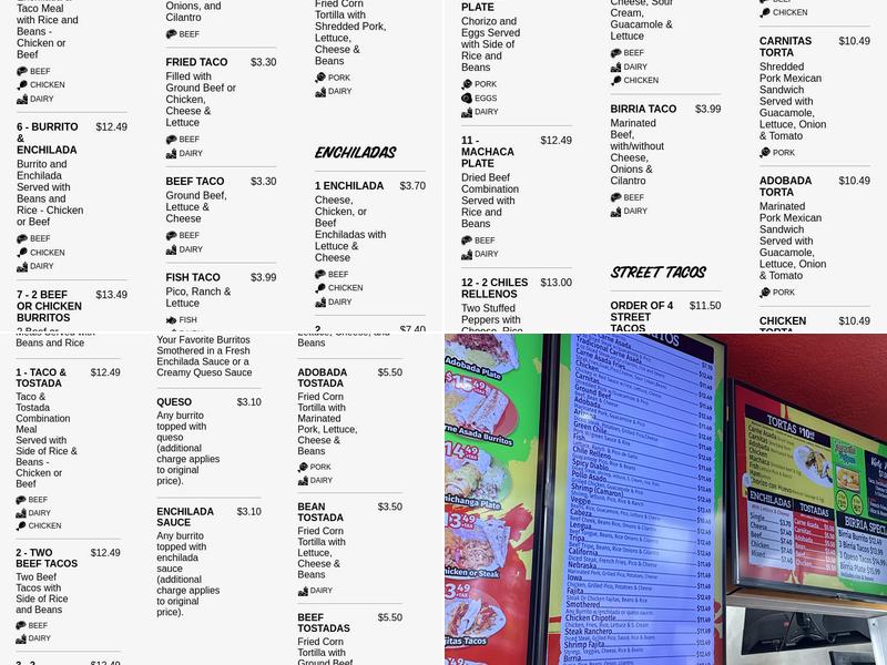 Abelardo's Mexican Fresh Menu