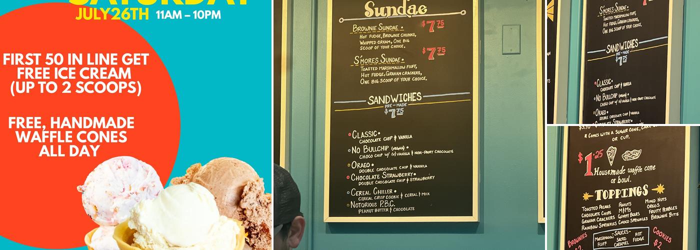 Betty Rae’s Ice Cream Menu