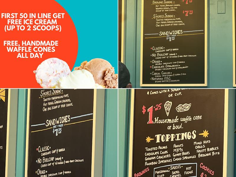 Betty Rae’s Ice Cream Menu