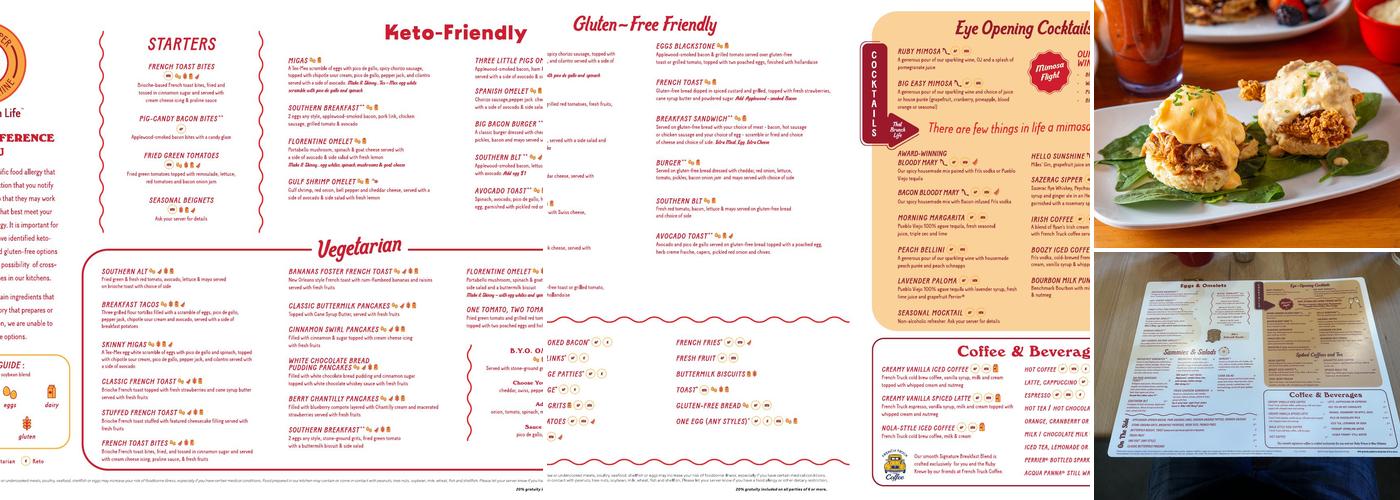 Ruby Slipper Menu