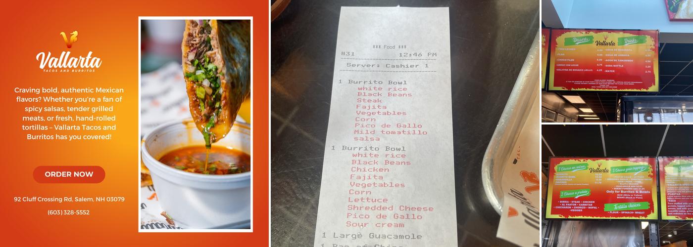 Vallarta Tacos & Burritos Menu