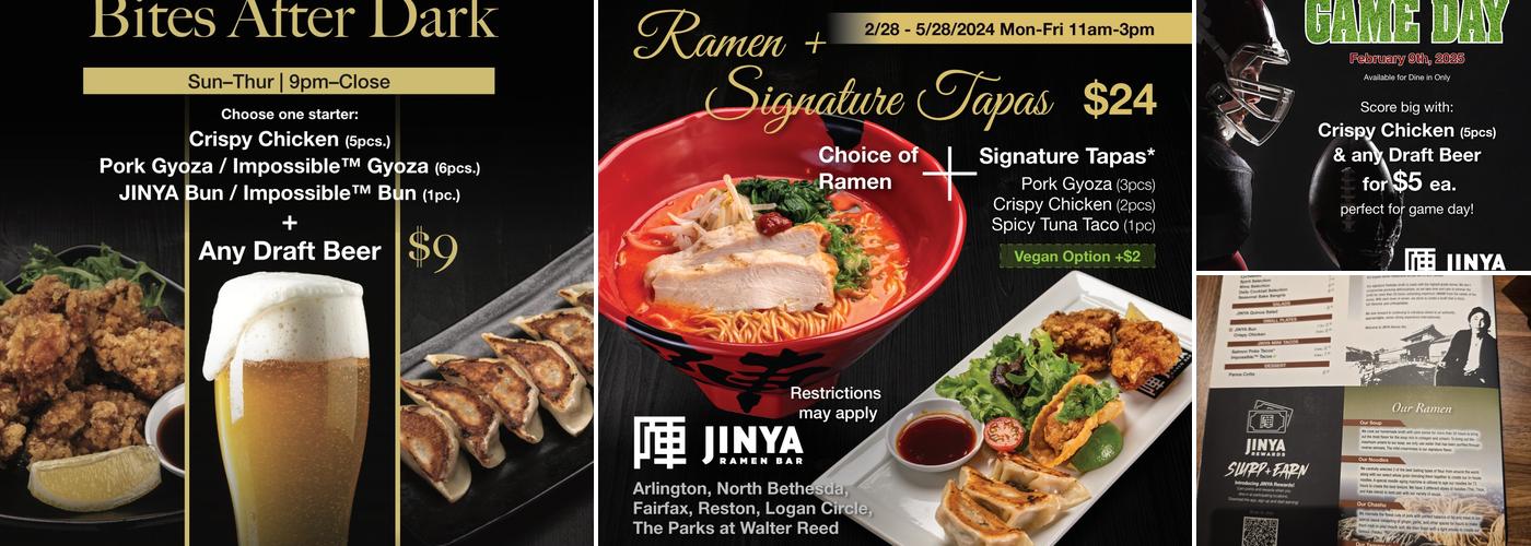 JINYA Ramen Bar - The Parks at Walter Reed Menu