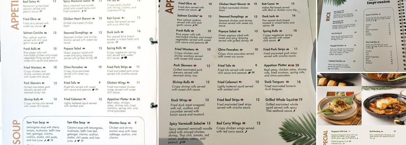 Southeast Impression Menu