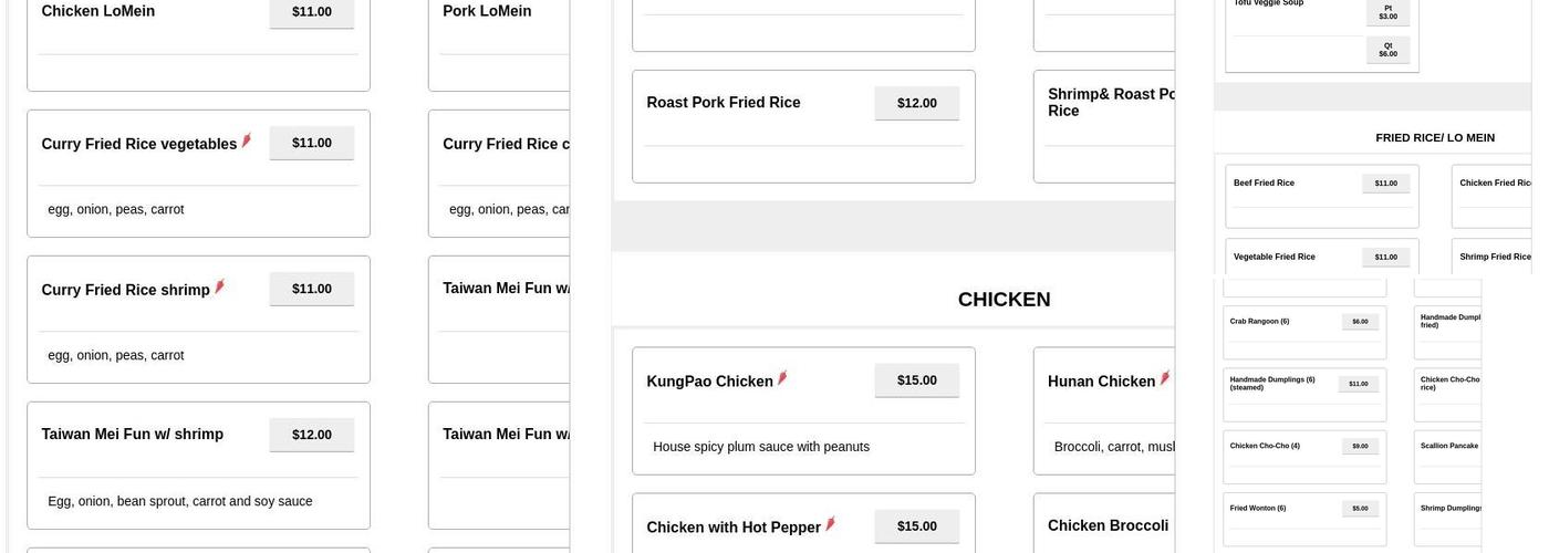 Chans Kitchen Menu